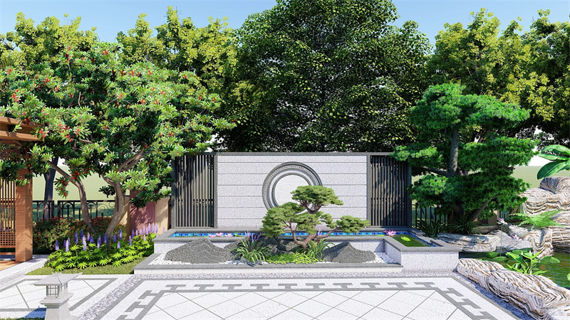 新中式风格别墅庭院设计
