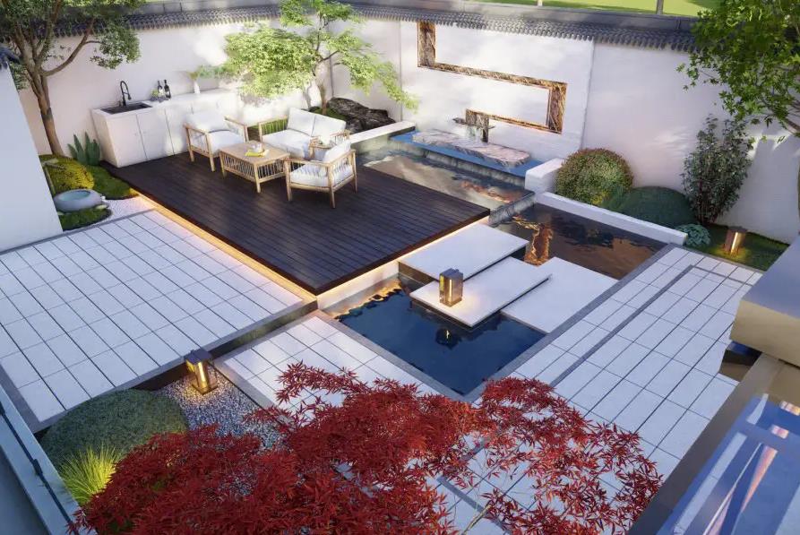 中式别墅庭院设计如何规划看起来高级感十足：设计，传统元素及灯光
